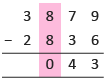 step-by-step subtraction