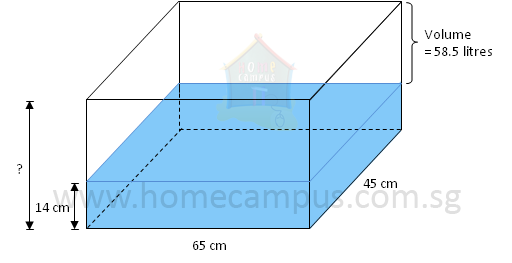 calculate the volume of a rectangular tank