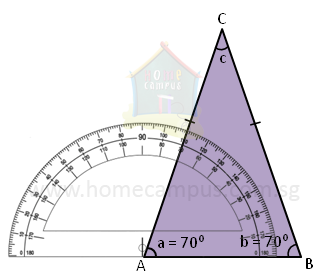 angles in an isosceles triangle